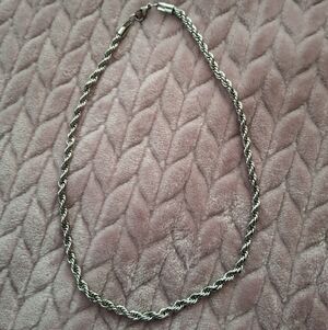 Stainless Steel Rope Chain Necklace 18"